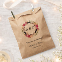 Rustic Wedding Favor Bags Boho Bröllop Treat Bag