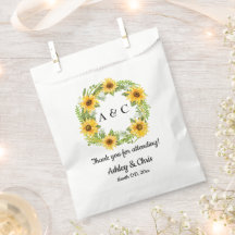 Rustic Wedding Favor Bags Boho SolrosTreat Bag