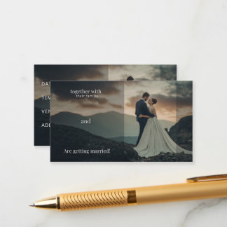 Rustic Wedding Invitation - Getting married Tilläggskort