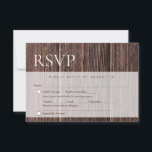 Rustic Wedding meal choices dark Wood  OSA Kort<br><div class="desc">Enhance the rustic charm of your dark Wood Tree Rustic Wedding with our Meal Choices RSVP Cards. These cards are not just a practical component of your wedding planning; they are a personalized and rustic touch that complements the natural beauty of your celebration. The dark wood grain design adds a...</div>