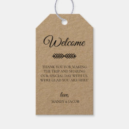 Rustic Welcome Bröllop Presentetikett