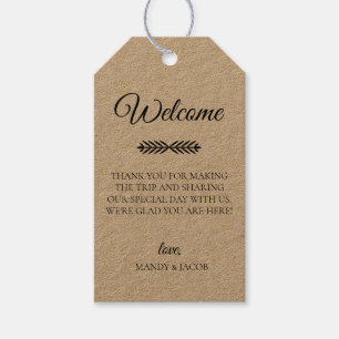 Rustic Welcome Bröllop Presentetikett
