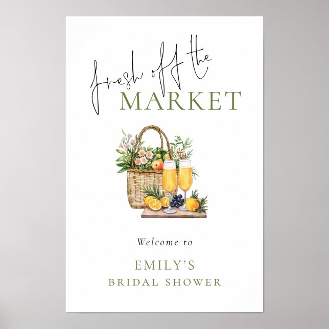 Rustic Welcome Fresh off Market Möhippa Poster (Framsidan)