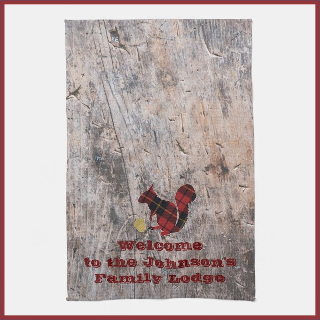 Rustic Welcome Play Squirrel Kökshandduk (Skapare uppladdad)