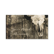 Rustic Western Bull Skull Brown Vintage Barn