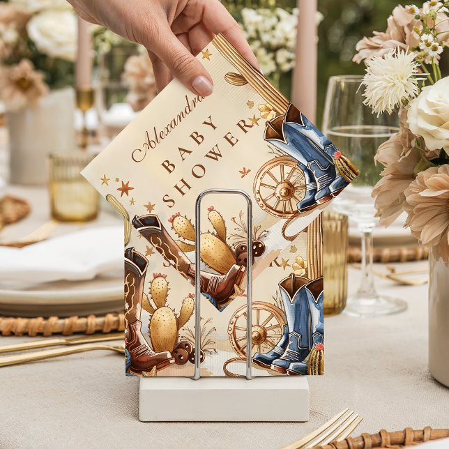 Rustic Western Cowboy Baby Shower Pappersservett (Skapare uppladdad)