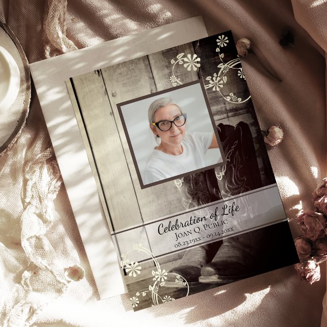 Rustic Western CowboyBoots Firande i Life Inbjudningar (Skapare uppladdad)