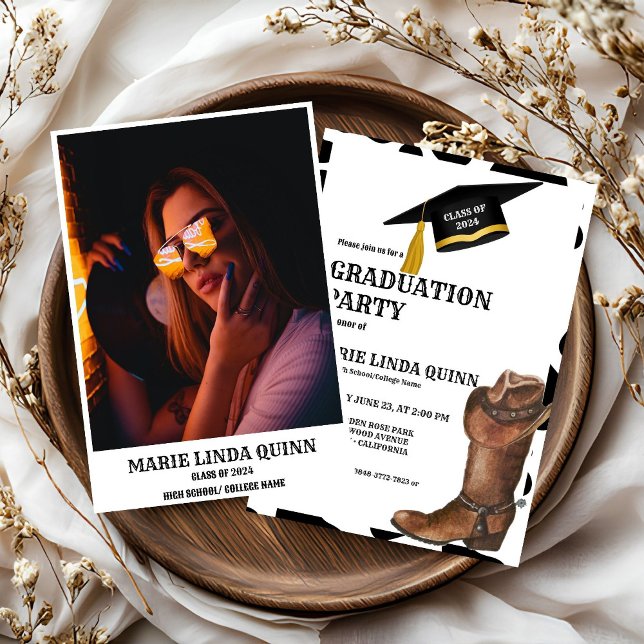 Rustic Western CowboyStudentfest Inbjudningar (Skapare uppladdad)