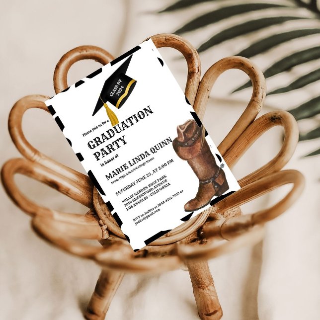 Rustic Western CowboyStudentfest Inbjudningar (Skapare uppladdad)
