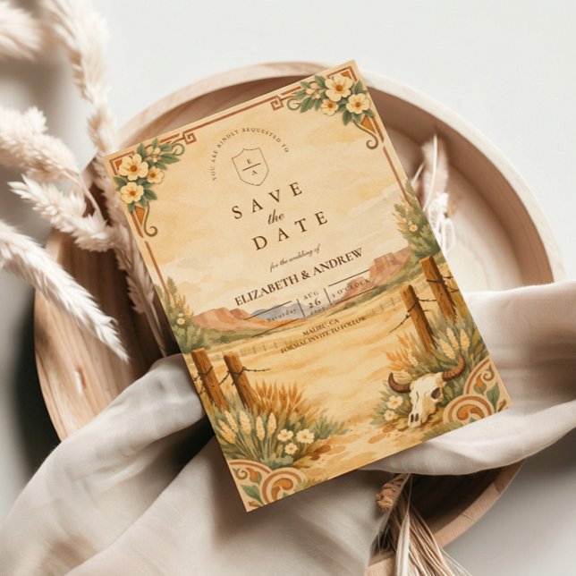 Rustic Western Desert Wedding Spara Datumet (Skapare uppladdad)