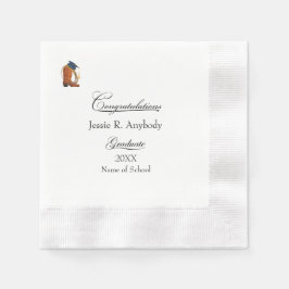 Rustic Western Graduation Party Paper Napkin Pappersservett