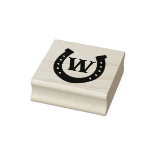 Rustic Western Horseshoe Monogram Stämpel