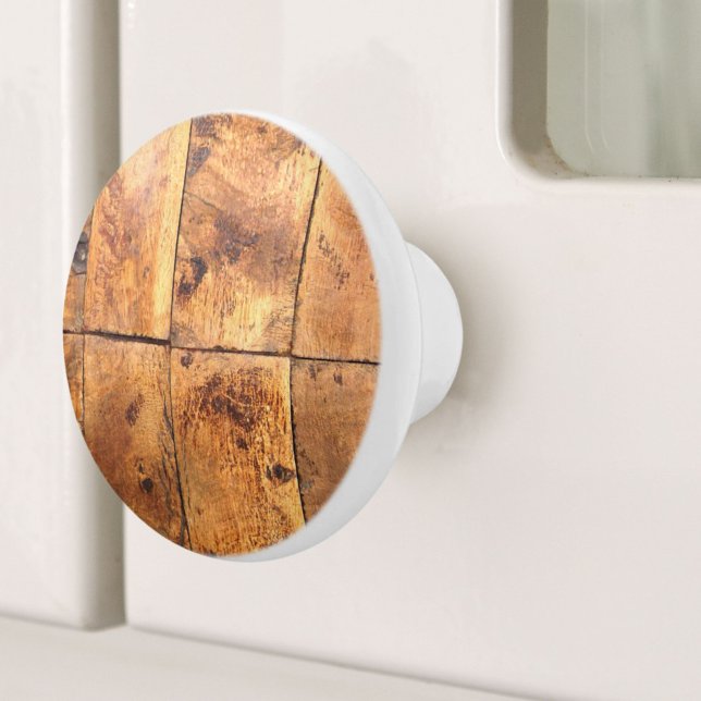 Rustic Western Land Farmhouse Brown Barn Wood Knopp (Rustic Western Country Farmhouse Brown Barn Wood Ceramic Knob)