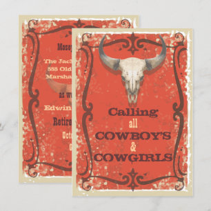 Rustic Western Party-inbjudan Inbjudningar
