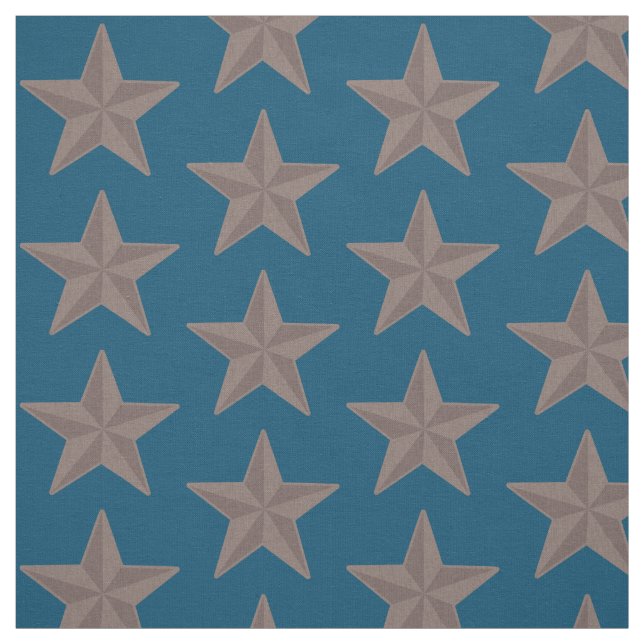 Rustic Western Patriotic Stars Tyg (Provkarta)