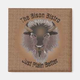 Rustic Western Plains Bison Magnet