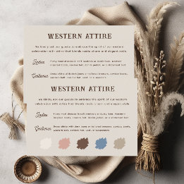 Rustic Western Ranch Bröllop Attire Tilläggskort