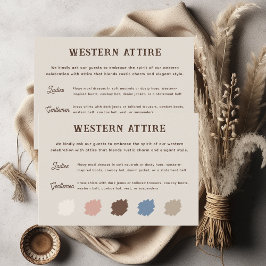 Rustic Western Ranch Bröllop Attire Tilläggskort