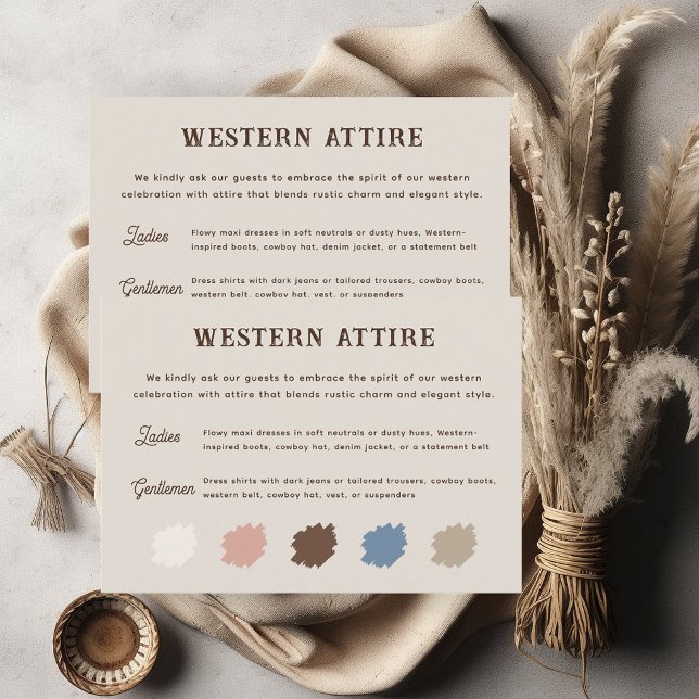 Rustic Western Ranch Bröllop Attire Tilläggskort (Skapare uppladdad)