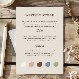 Rustic Western Ranch Bröllop Attire Tilläggskort