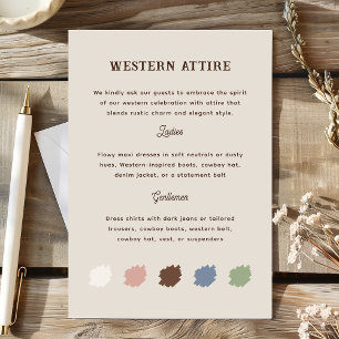 Rustic Western Ranch Bröllop Attire Tilläggskort