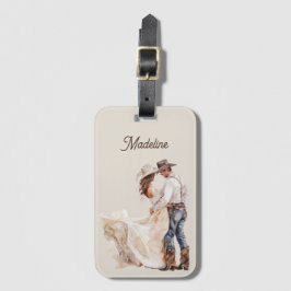 Rustic Western Ranch Bröllop Gift Bagagebricka