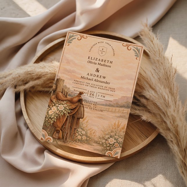 Rustic Western Ranch Wedding Inbjudningar (Skapare uppladdad)