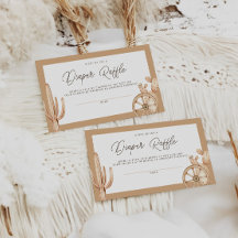 Rustic Western Rodeo Baby Shower Diaper Raffle