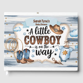 Rustic Western Rodeo Boys Baby Shower Gästböcker