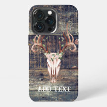 Rustic Western Turcos Wood Hjort Skull