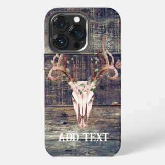 Rustic Western Turcos Wood Hjort Skull
