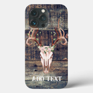 Rustic Western Turcos Wood Hjort Skull