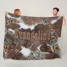 Rustic Westerna Land Cowhide Cowboy Namn