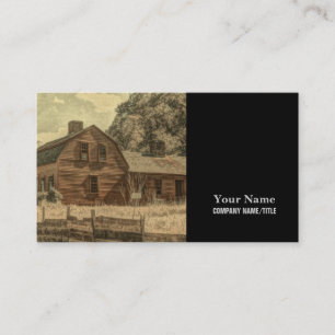 Rustic Westerna Land Farmhouse Chic Red Barn Visitkort