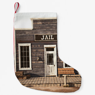 Rustic westerna stadsfängelse.. 3d. Del av en väst Liten Julstrumpa