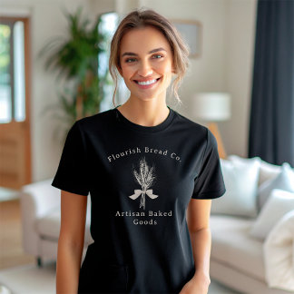 Rustic Wheat Hand Draw Bread Bakery T Shirt