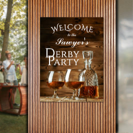 Rustic Whiskey Derby Party Välkommen Poster