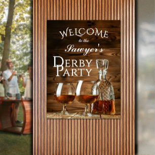 Rustic Whiskey Derby Party Välkommen Poster