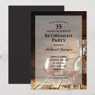 Rustic Whiskey Pension-partiets inbjudningar