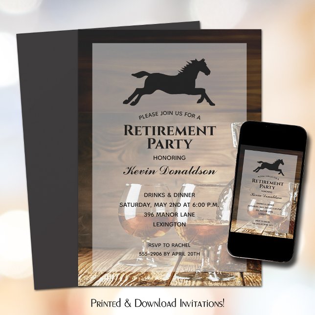 Rustic Whiskey Pension Party Inbjudningar (Skapare uppladdad)