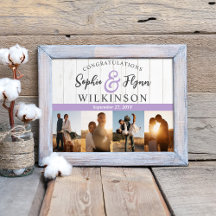 Rustic White Barn Wood Bröllop Newlyweds 4-Photo