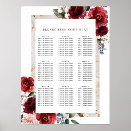 Rustic White Bröllop Elegant Rustic Blommigt Poster