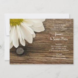 Rustic White Daisy Land Junior / Senior Prom Inbjudningar