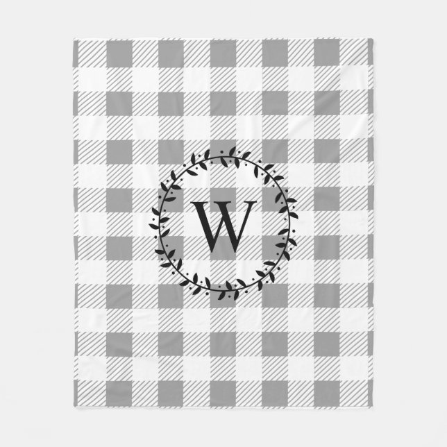 Rustic White Farmhouse Play & Black Wandeme Fleecefilt (Framsidan)