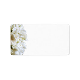 Rustic White Flowers Adressetiketter