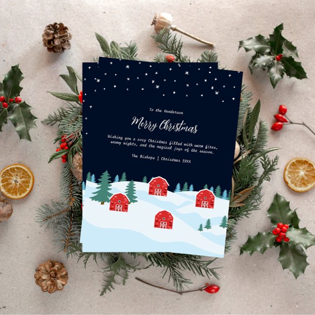 Rustic White-jul Julkort (Skapare uppladdad)