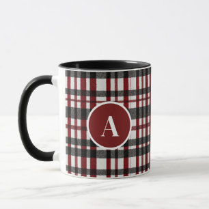 Rustic White och Red Play Mönster Mugg