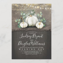 Rustic White Pumpkin och Baby's Band Bröllop