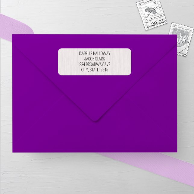 Rustic White Wood Bröllop Adress Returadress Etikett (Skapare uppladdad)