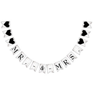 Rustic White Wood Land Barn, fru Bröllop Vimplar